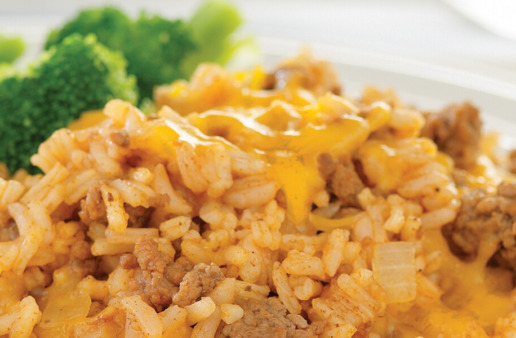 BBQ Cheeseburger and Rice Skillet