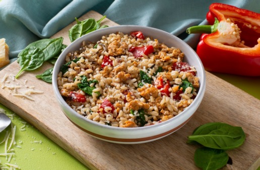 brown-rice-bowl-with-wild-rice-and-sausage