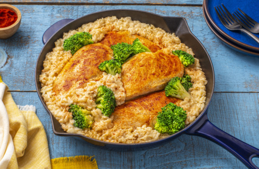 chicken-white-rice-and-broccoli-skillet