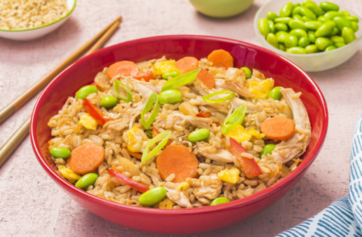 Easy-chicken-fried-rice-with-brown-rice