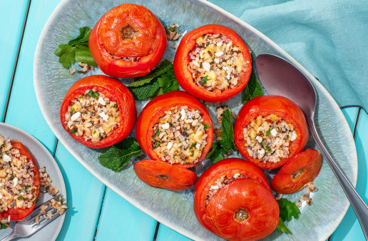 Greek-Stuffed-Tomatoes- with-rice