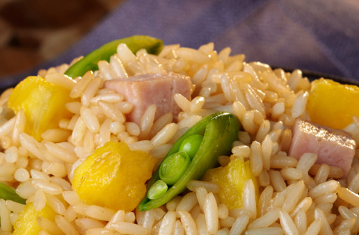 Hawaiian Rice with ham and pineapple