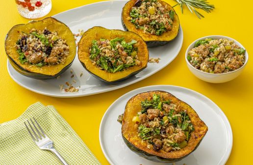 kale and sausage squash