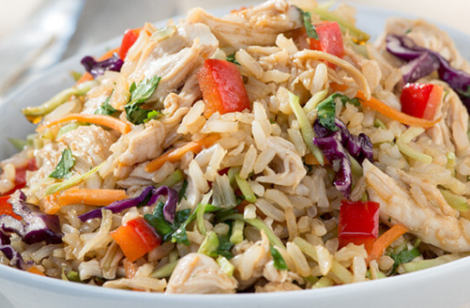 Zesty Asian Chicken Rice Salad