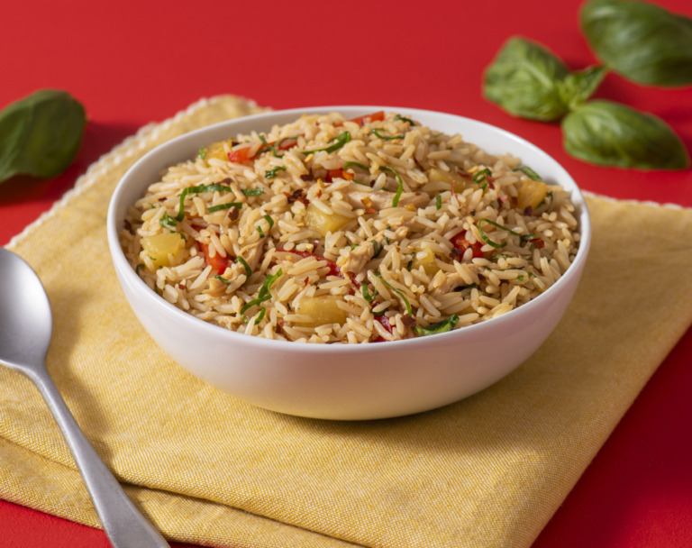 Pineapple Basil Chicken and Rice