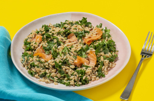 Quick Kale Salad with Smoked Salmon