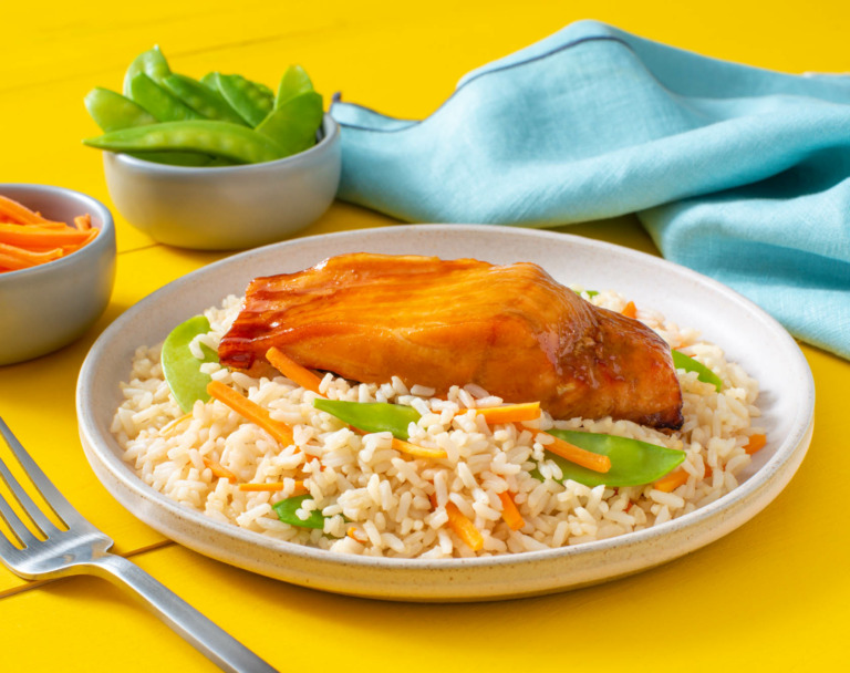 Teriyaki Salmon and Rice Packets