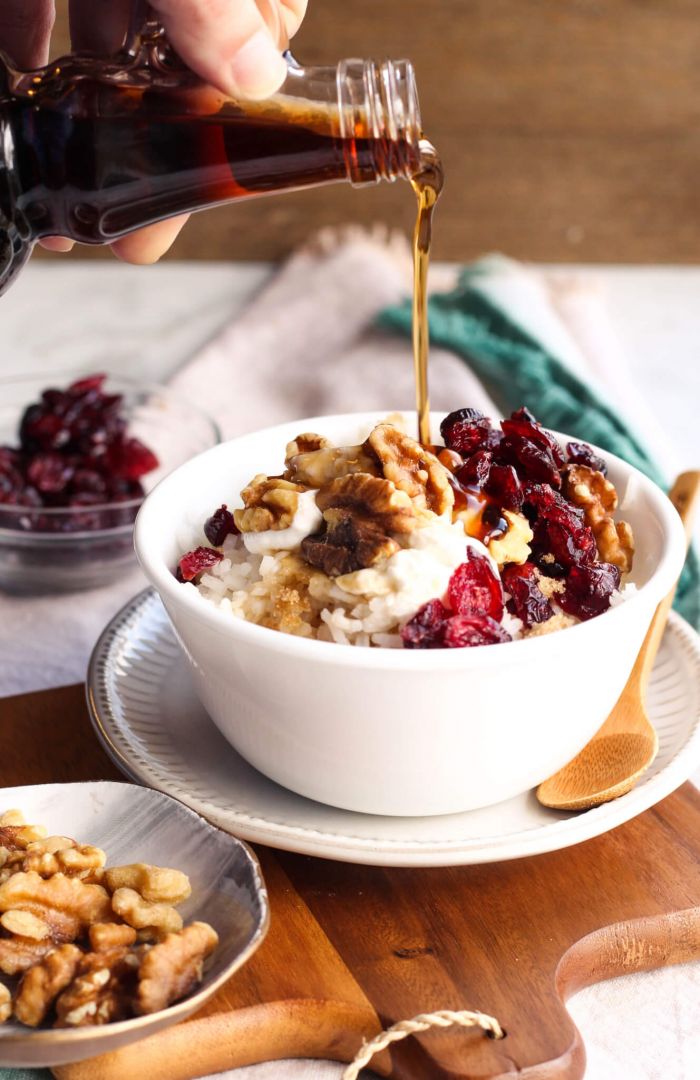 Maple Walnut Rice Breakfast Bowl