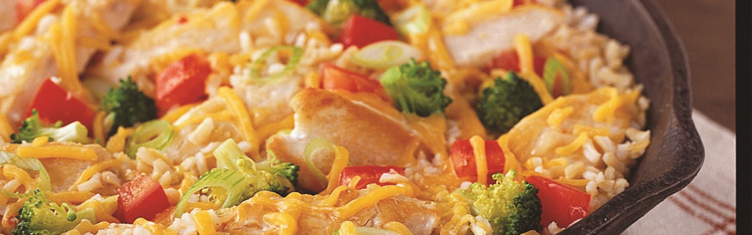 Cheddar Chicken and Rice Skillet