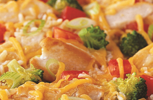 Cheddar Chicken and Rice Skillet