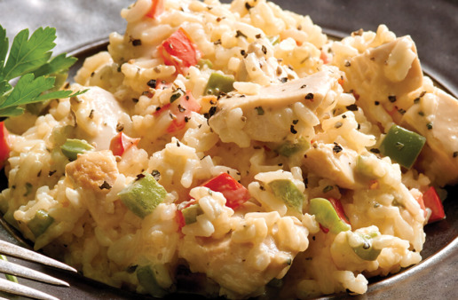 Creamy Chicken and Rice no-bake Casserole