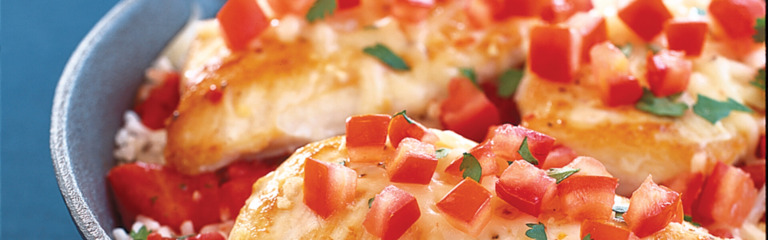 Herbed Tomatoes, Chicken and Rice