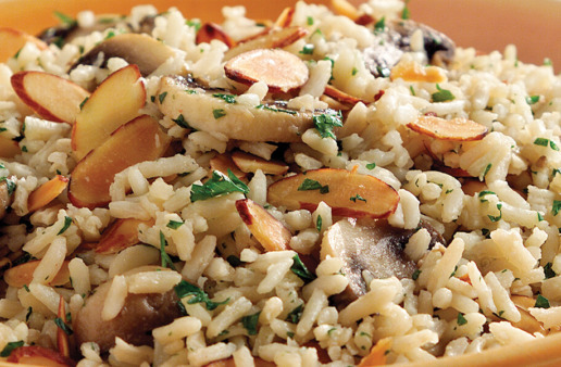 Mushroom brown Rice Pilaf