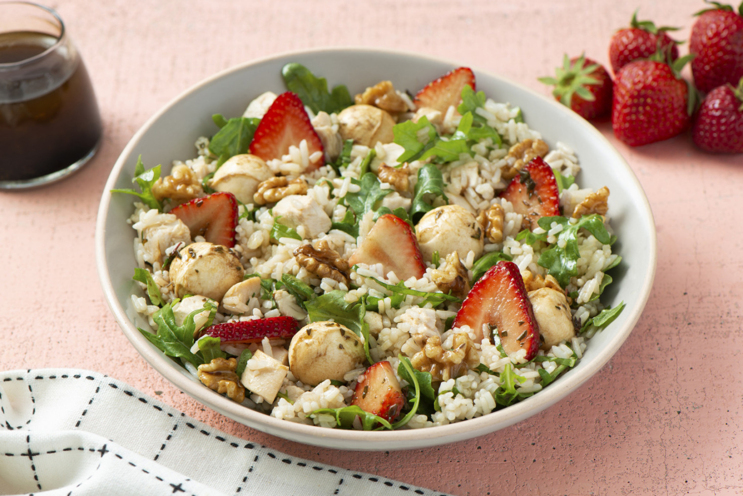 Chicken Caprese and Strawberry Rice Salad