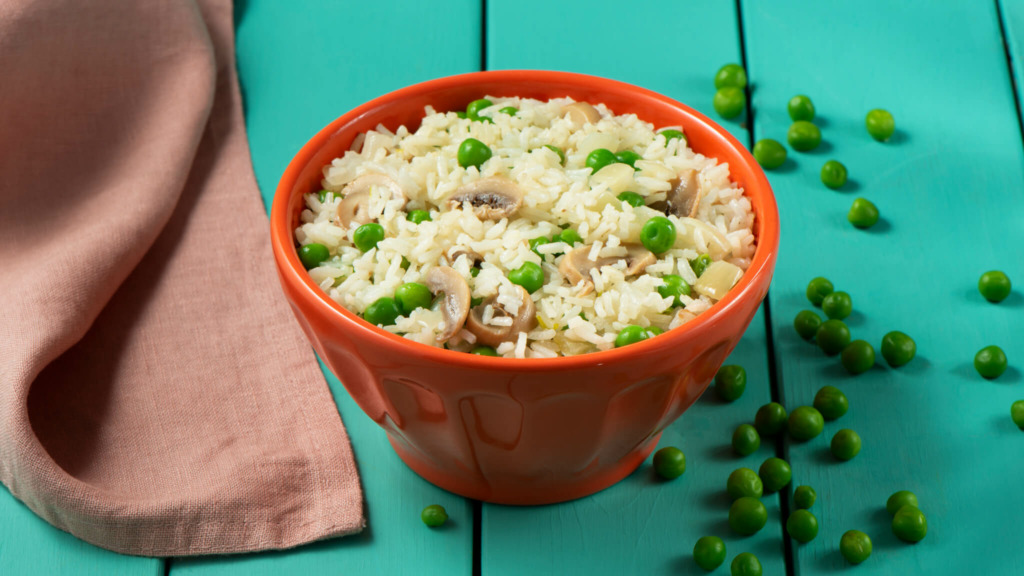 15 Minute Savory Rice Pilaf with vegetables