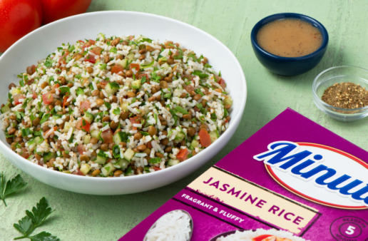 Rice and Lentil Tabbouleh Salad