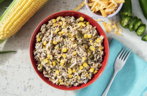 jalapeño popper rice with cheese and chicken