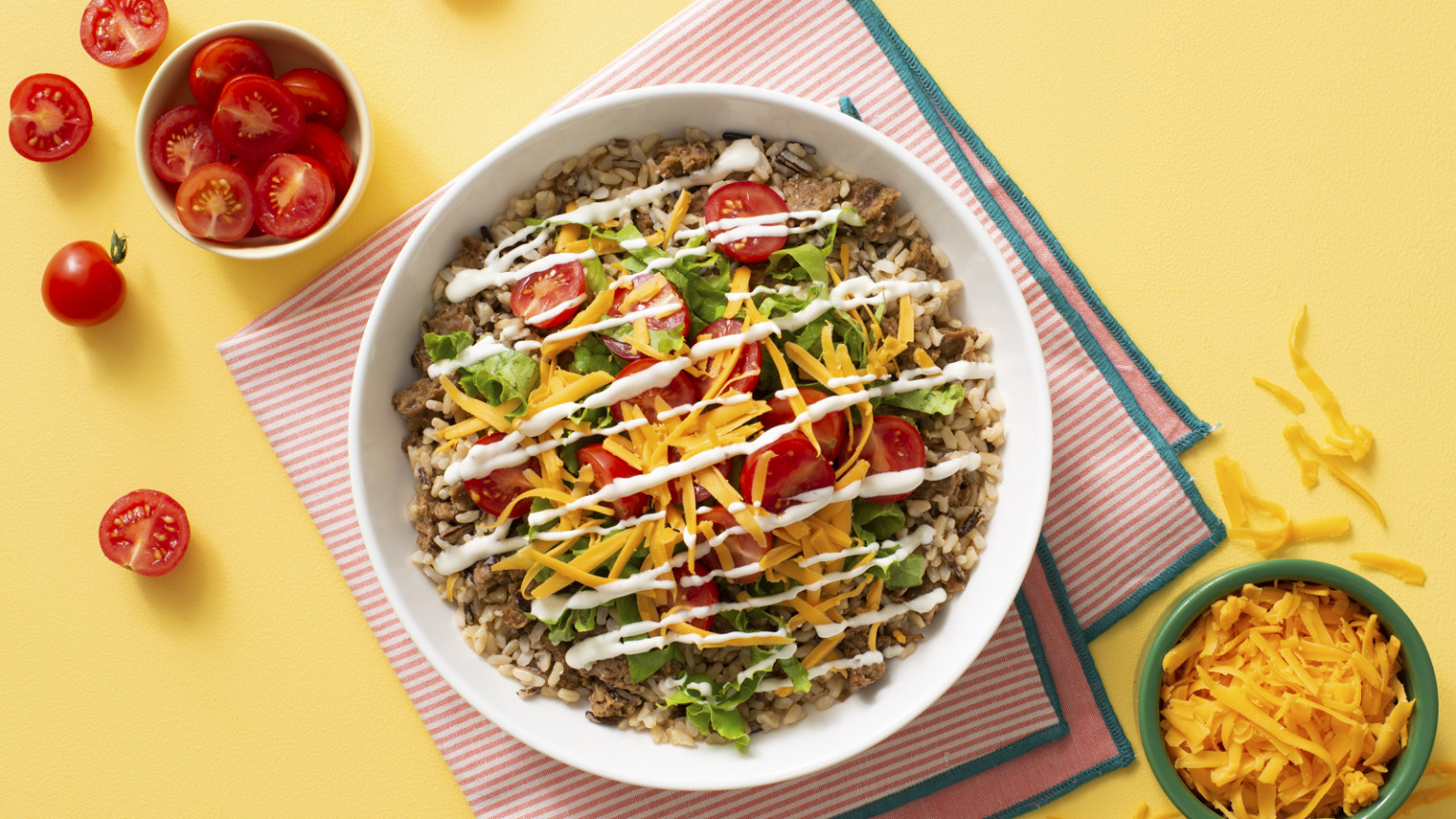 Brown & Wild Rice Bowl with Veggie Burger