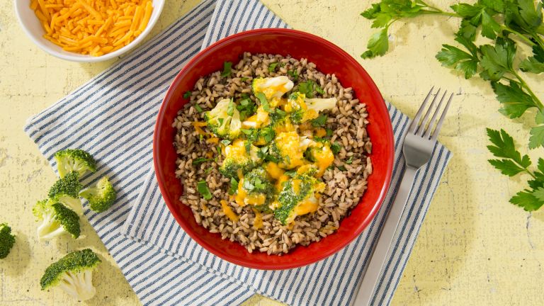 Cheesy Broccoli Alfredo Rice