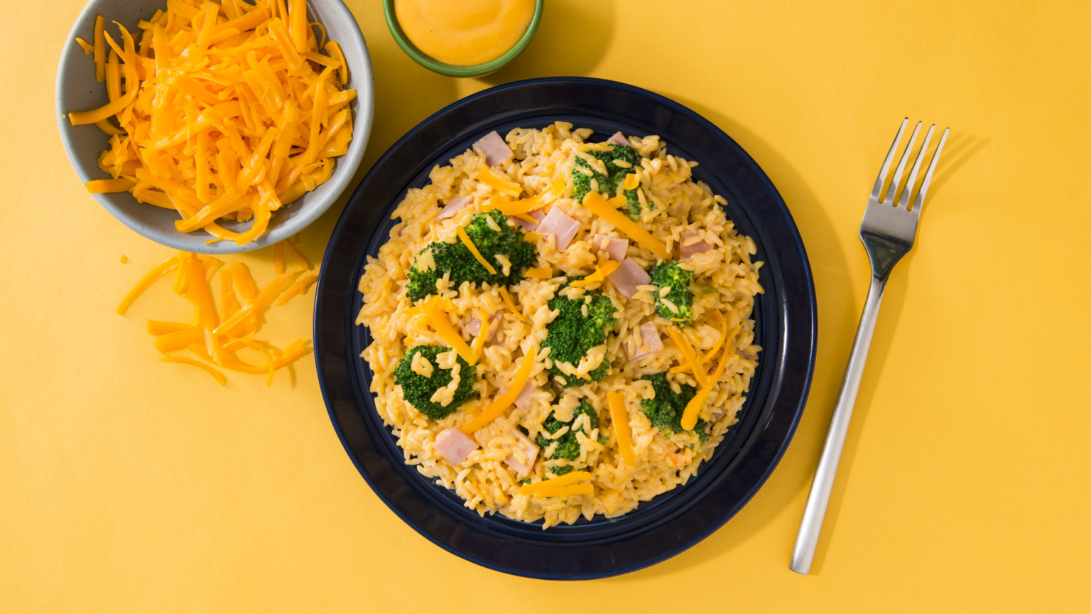 Cheesy Ham and Broccoli Rice