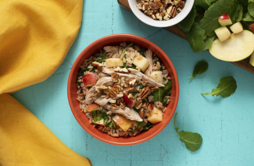 brown-rice-salad-with-turkey-apples-and-cranberry-dressing