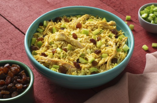 chicken-curry-rice-salad-with-raisins-and-jasmine-rice