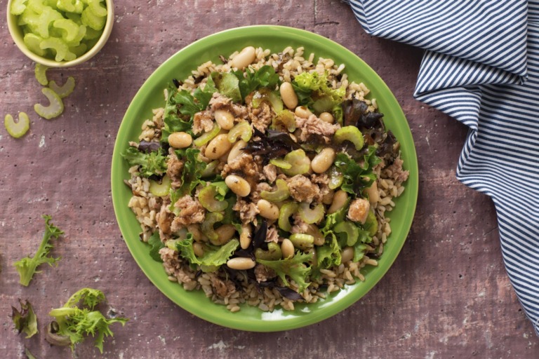 White Bean and Tuna Rice Salad Bowl