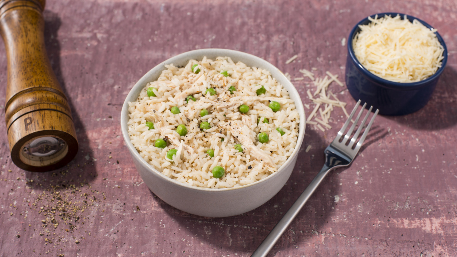 Cacio e Pepe Rice with Chicken