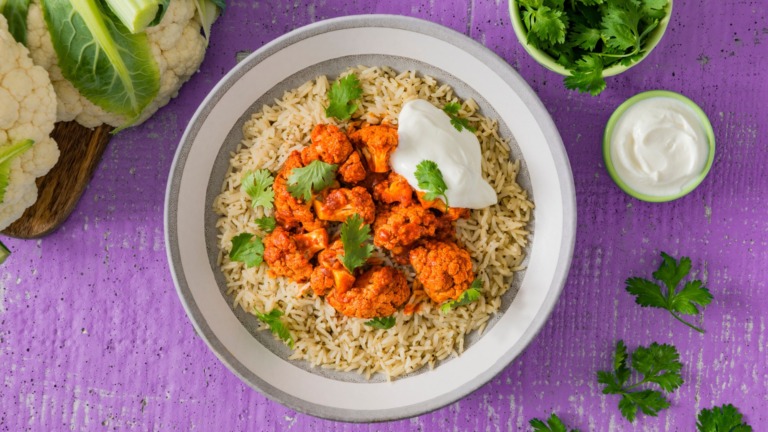 Tandoori Cauliflower and Rice Bowl
