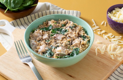 turkey-and-rice-florentine-with-spinach-brown-rice-wild-rice-and-mozzarella-cheese