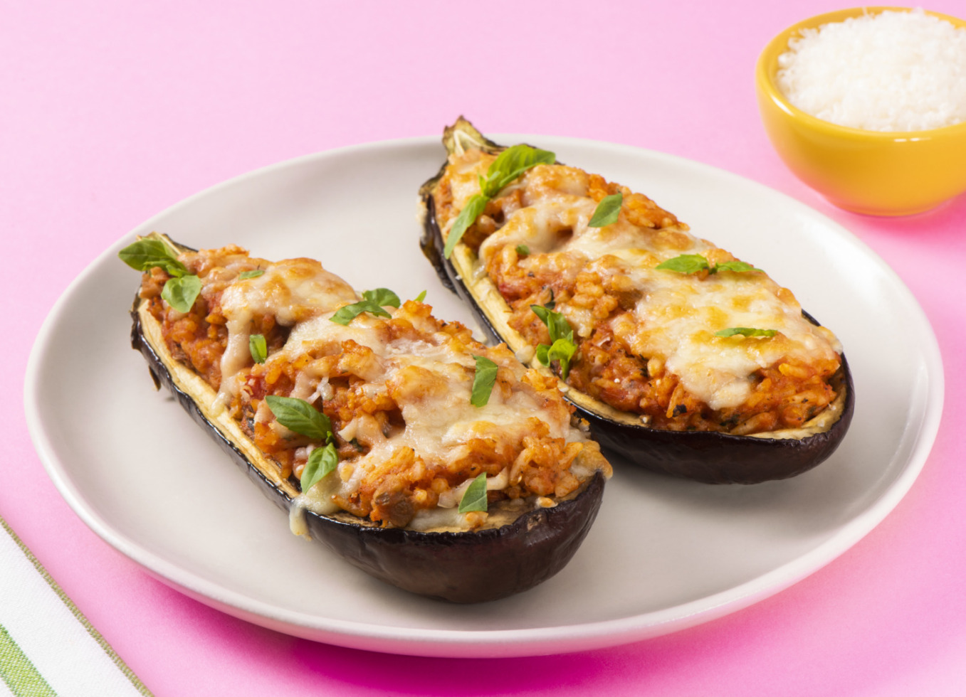 Rice-Stuffed Eggplant Parmesan