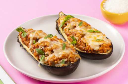 stuffed-eggplant-parmesan-with-jasmine-rice-topped-with-mozzarella-cheese-and-jasmine-rice