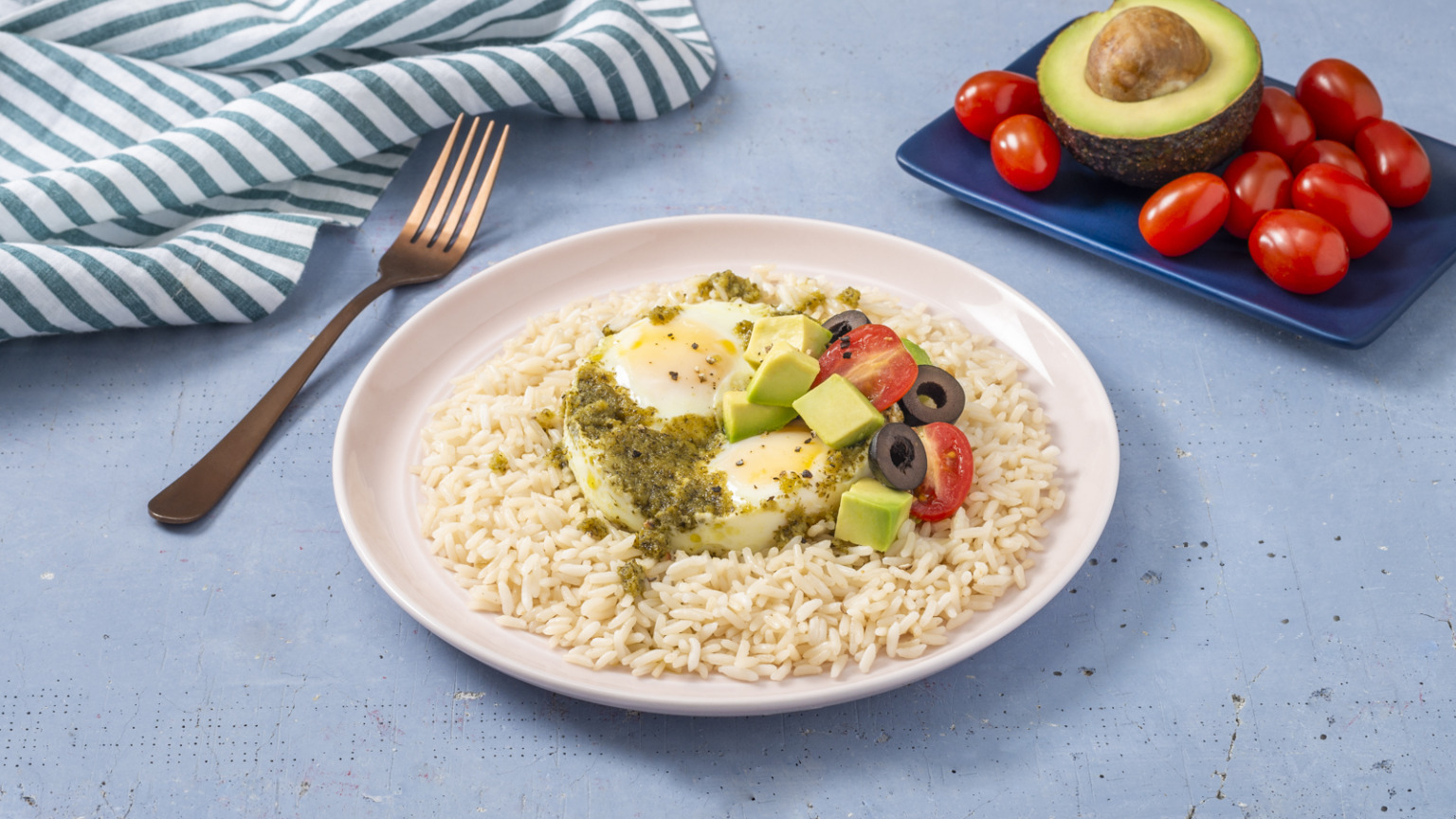 Pesto Egg Rice