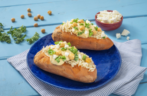 Power-Rice-Stuffed-Sweet-Potato-with-chickpeas-hummus-and-rice