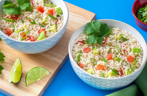 fiesta-rice-with-avocado-tomato-and-cilantro