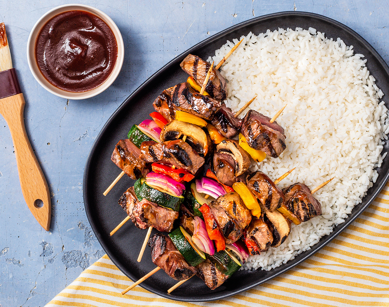BBQ Grilled Beef Kabobs