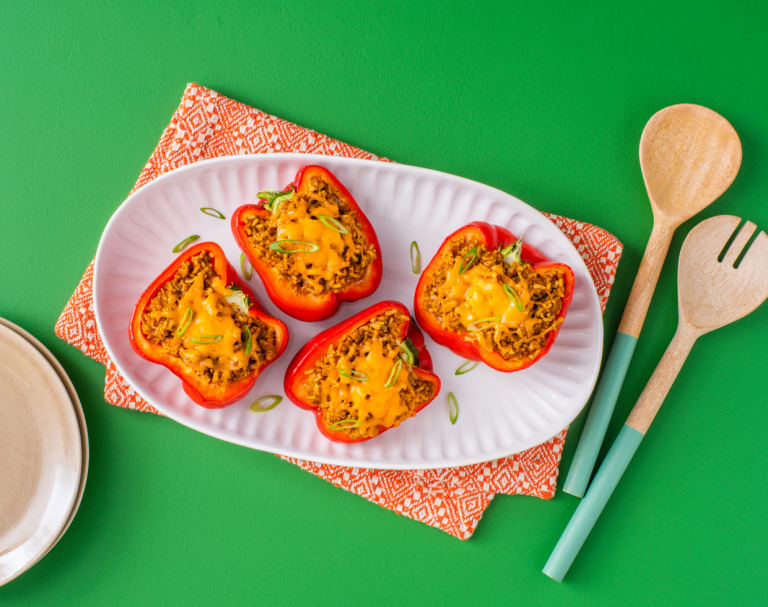 Pumpkin and Rice Stuffed Pepper