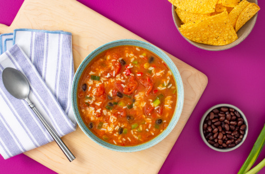 Southwest pumpkin rice soup