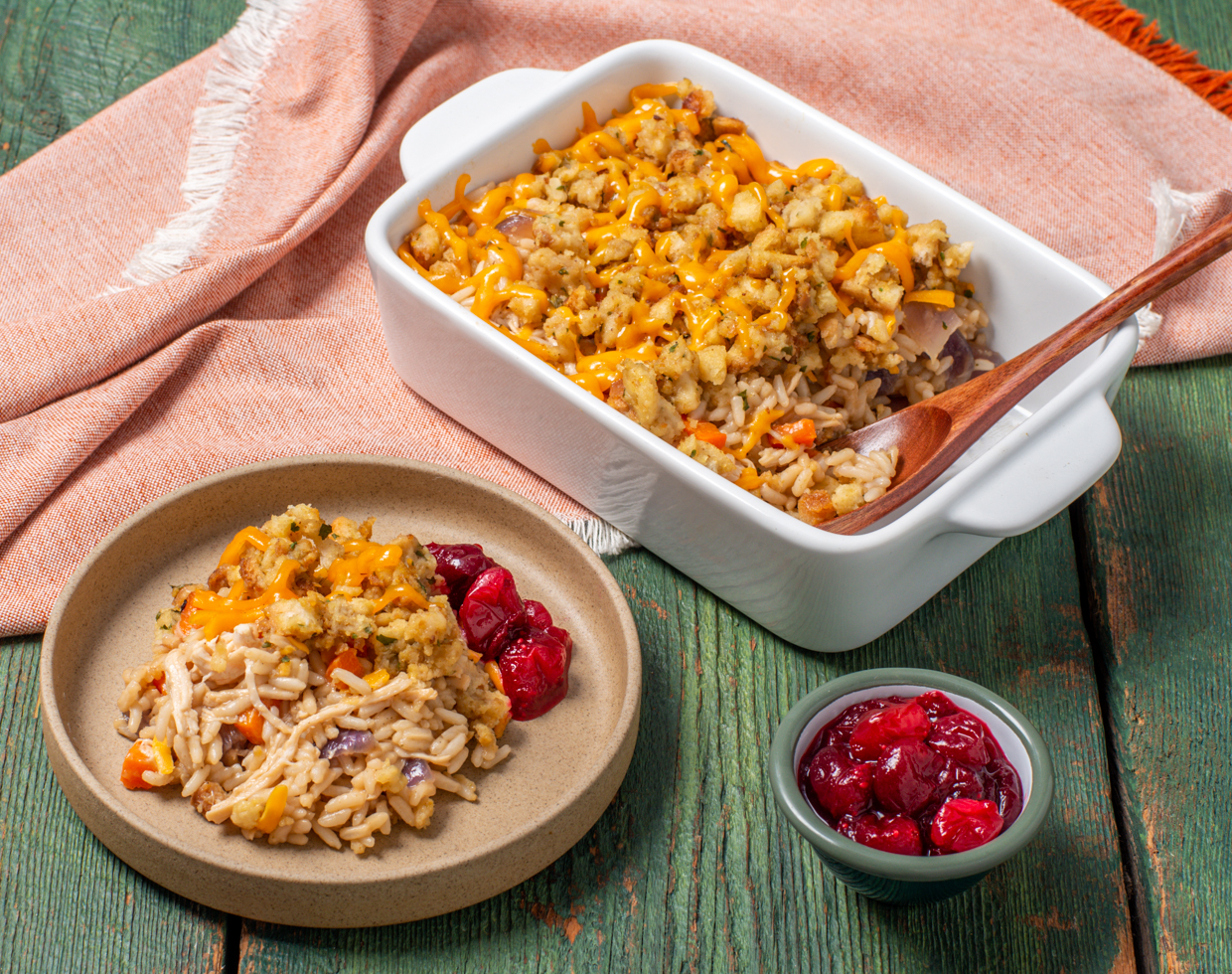 Cheesy Leftover Turkey Casserole