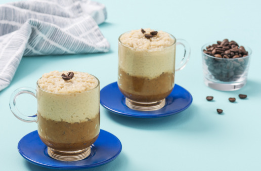 Coffee and Creamy Oat Milk Rice Pudding