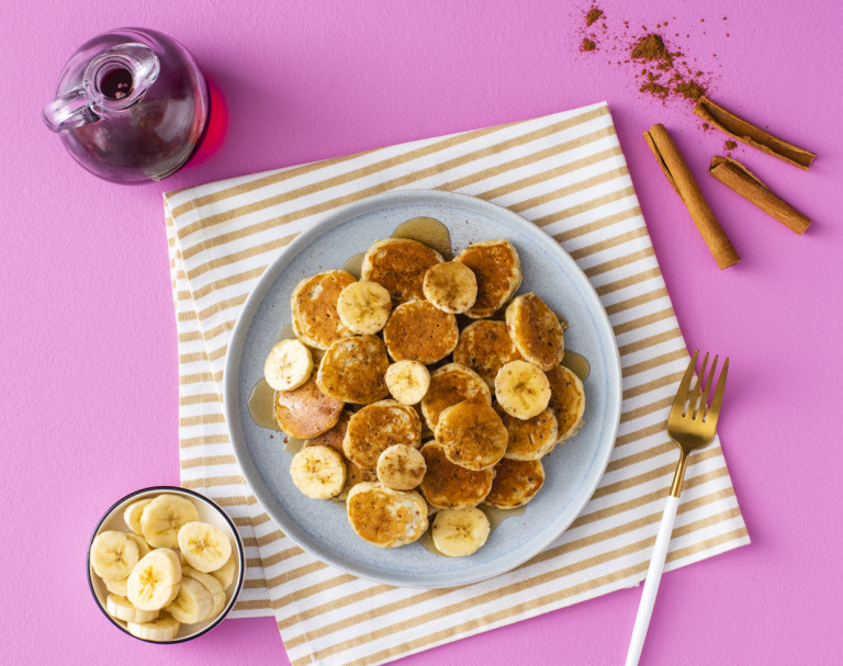 Mini Banana Rice Pancakes