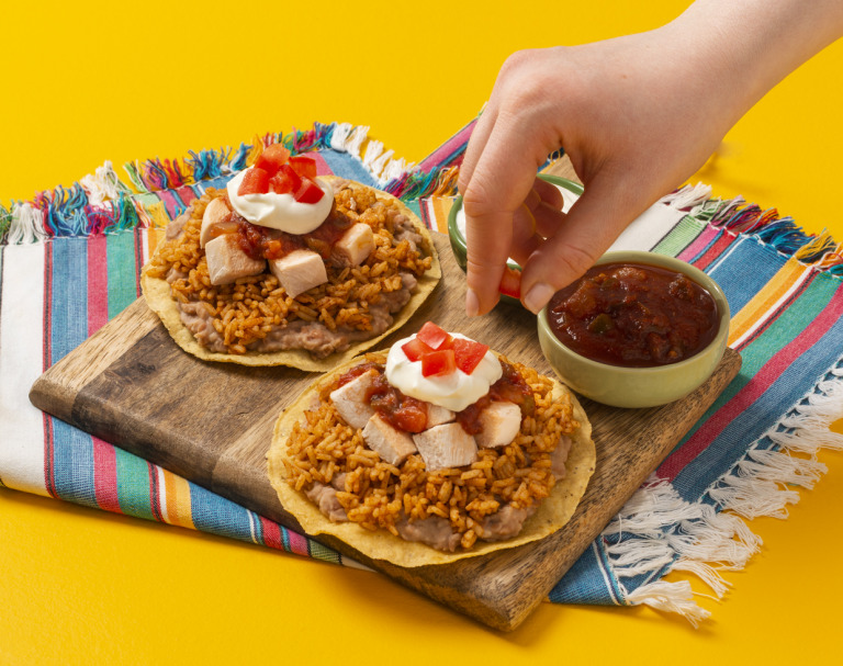 Chicken and Rice Tostadas
