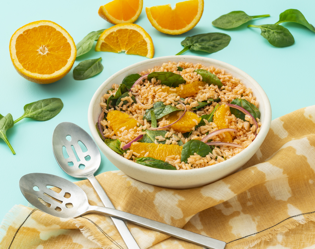 Citrus Spinach and Rice Salad