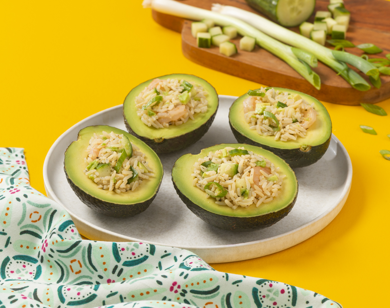 Shrimp & Rice Stuffed Avocados