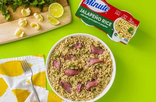 jalapeño lime butter steak bowl