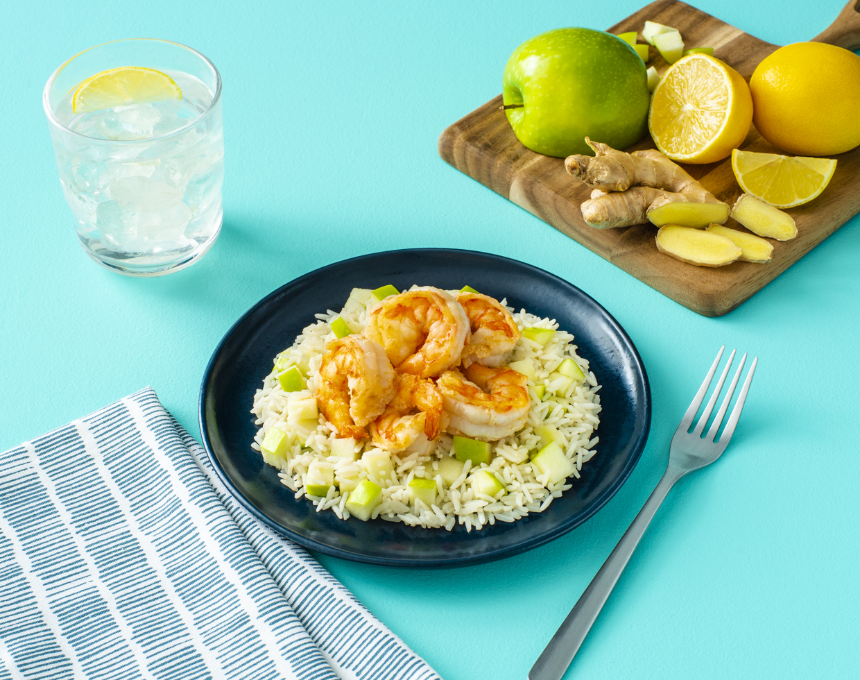 Green Apple and Ginger Shrimp Salad