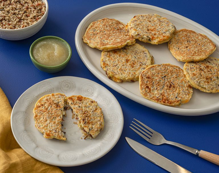 Hashed Brown Rice Pancakes