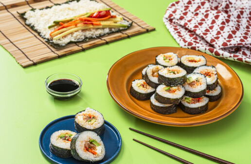 Kimchi-Vegetable-Sushi-Recipe