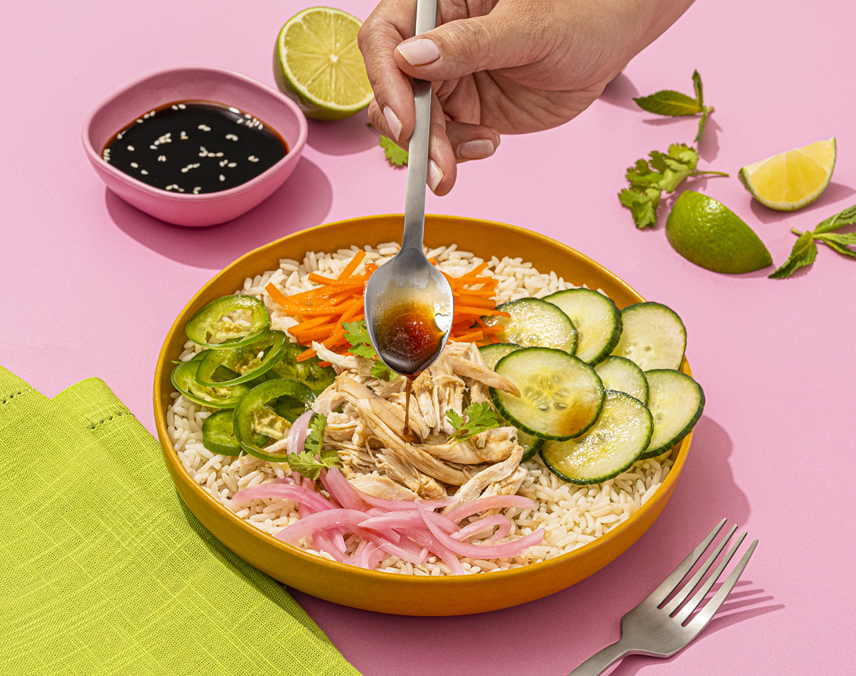 Chicken Banh-Mi-Style Rice Bowl