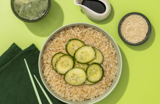 Crispy Rice Cucumber Salad